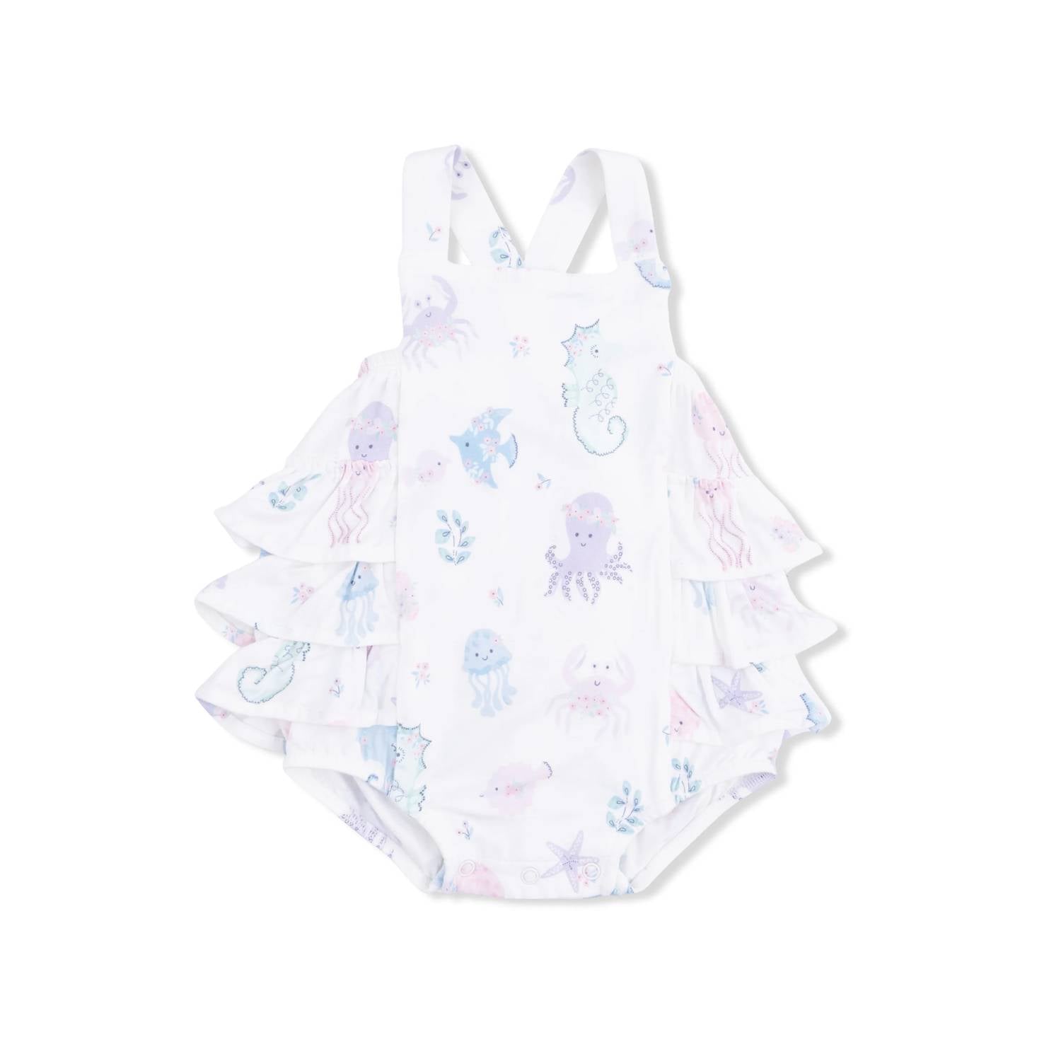 Angel Dear - Kids Sea Creatures Ruffle Sunsuit