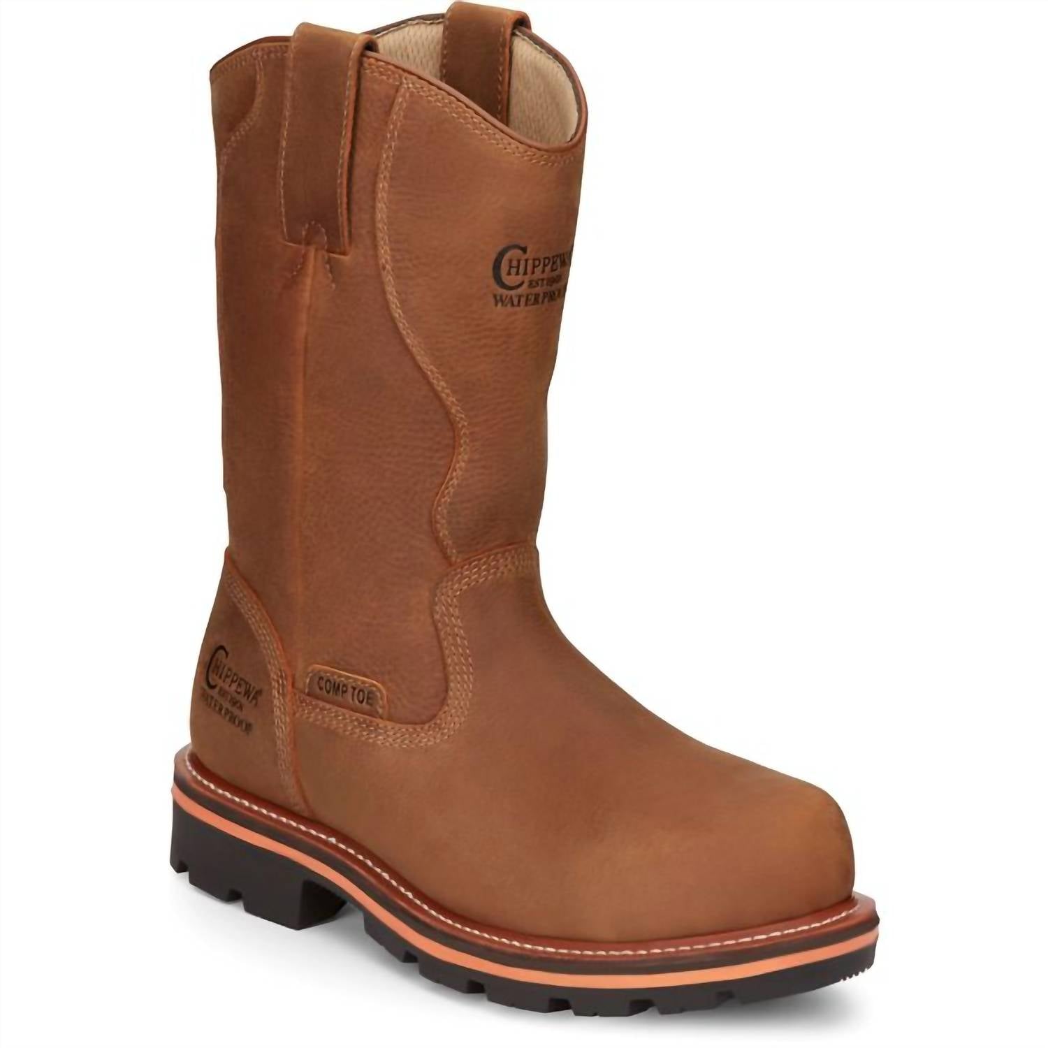 Chippewa Men's Thunderstruck Waterproof Nano Composite Toe Work Boots - Wide in brown - men's boots - alternate view