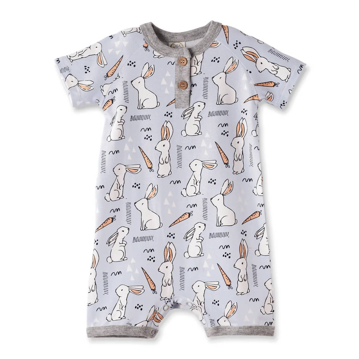 Tesa Babe - Kid's Cottontail Crew Shorty Henley Romper