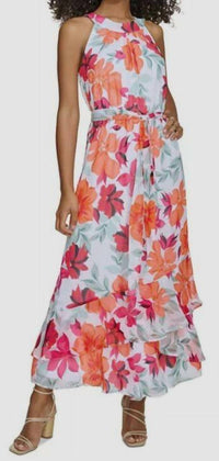 Calvin Klein - Floral-print Halter Maxi Dress