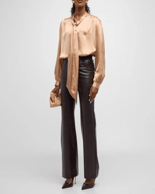 Frame - Femme Tie Neck Blouse