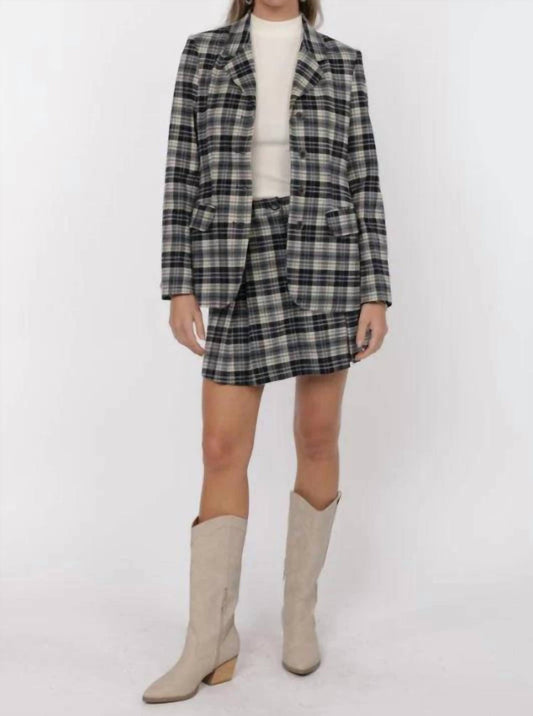 Sage The Label - Wilson Plaid Fitted Blazer