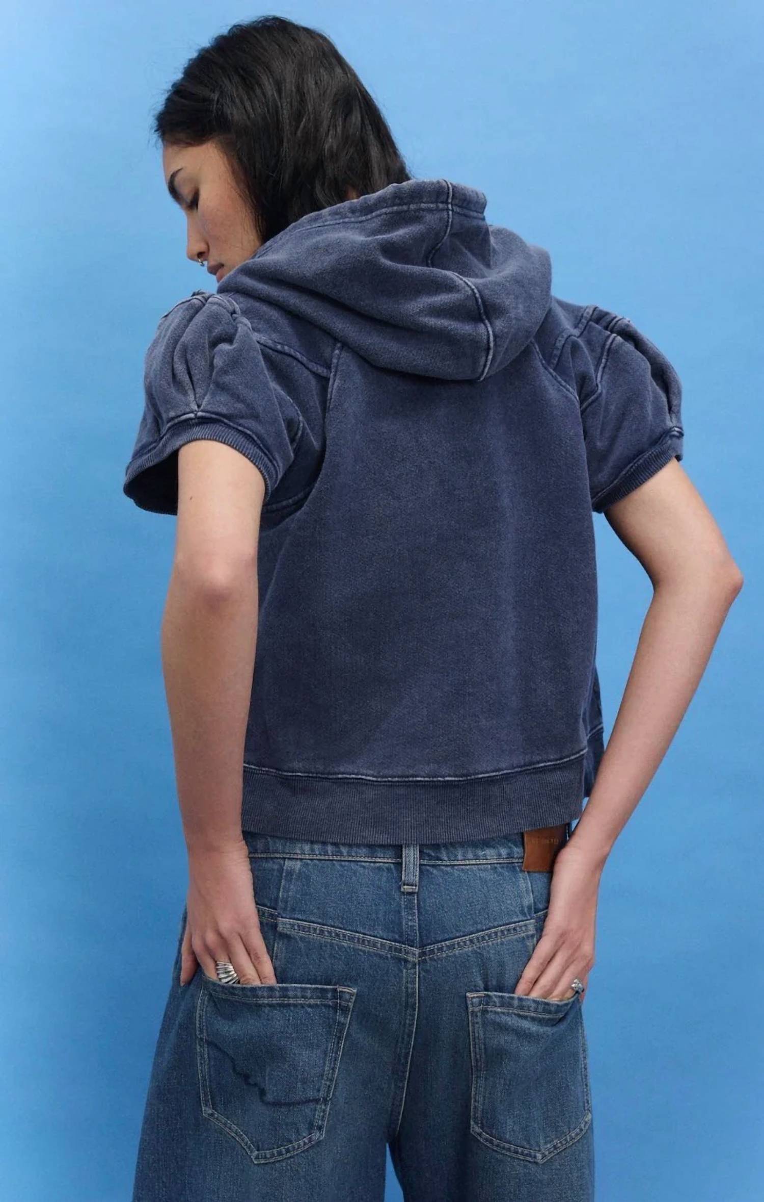 Free People - Summer Short Sleeve Cropped Hoodie