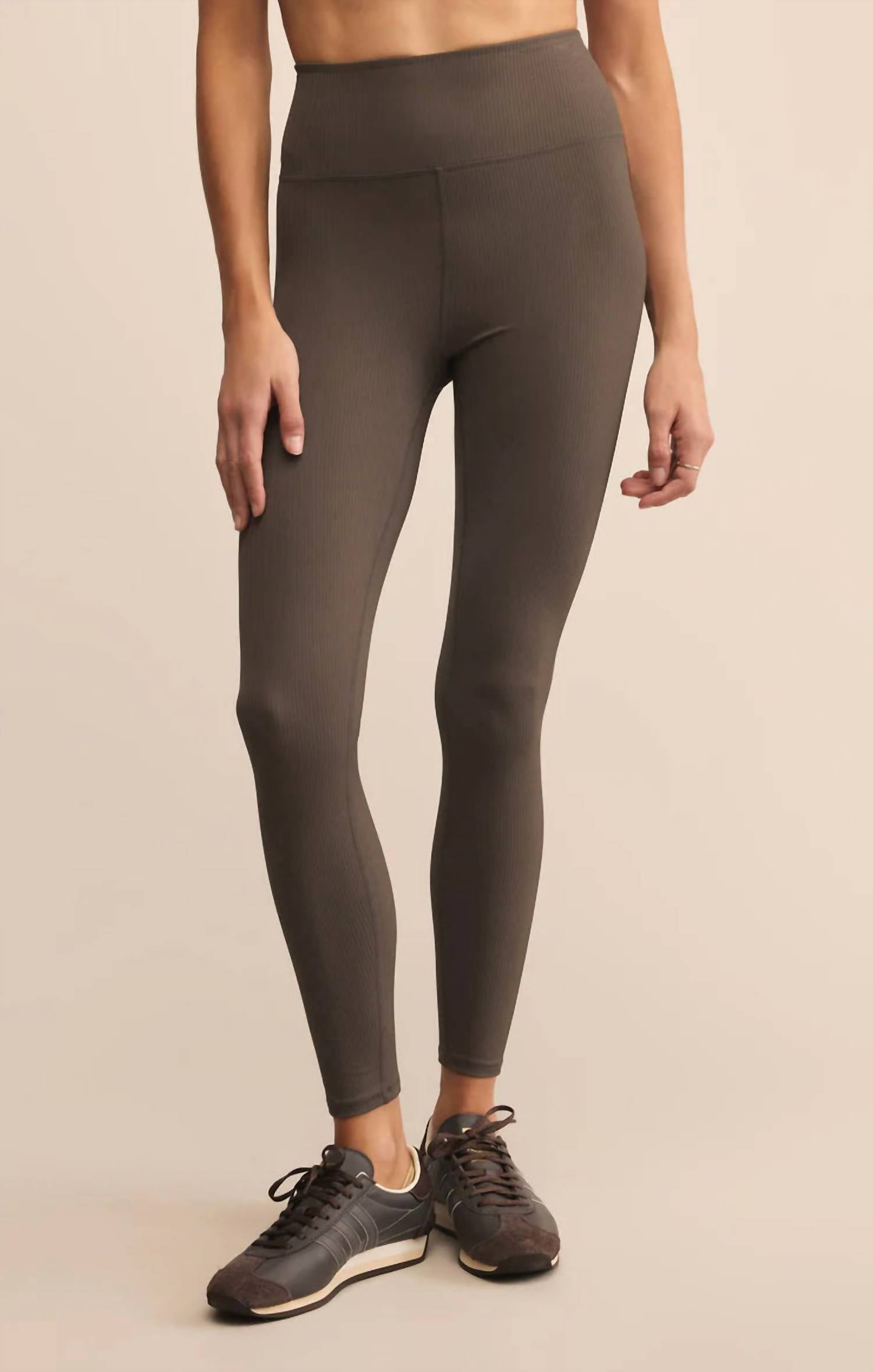 Z Supply Sporty Ribbed 7/8 Legging in tavern - women's pants