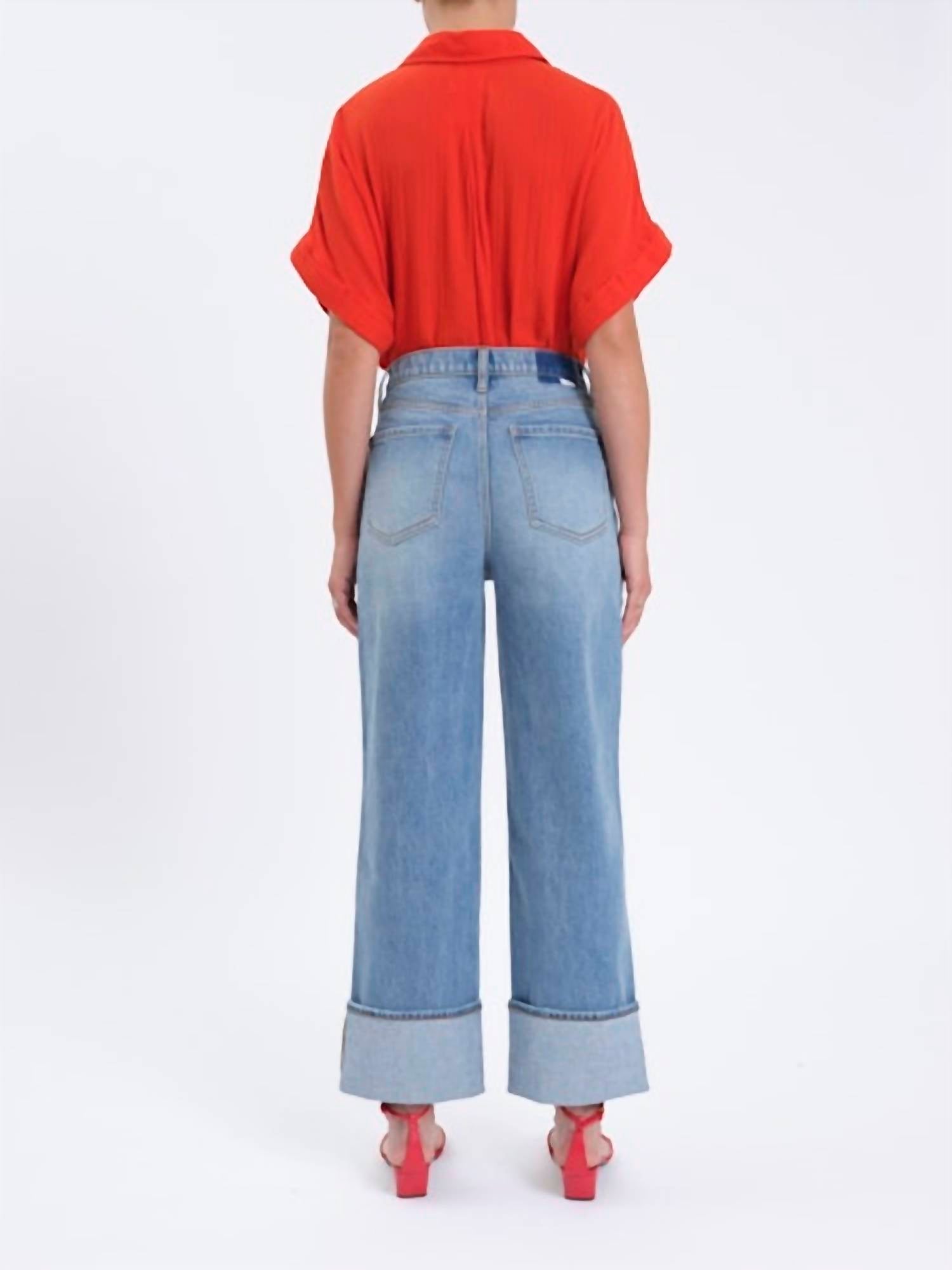 Daze - Eastside High Rise Cuffed Denim Jeans