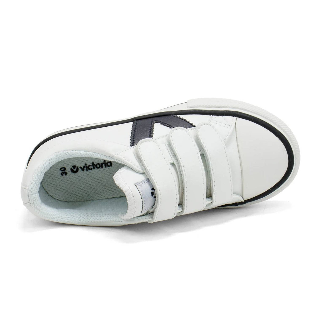 Victoria - Boy's Tribu Contrast Faux Leather Straps Sneaker
