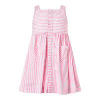 Rachel Riley - Girl's Striped Button Front Sun Dress