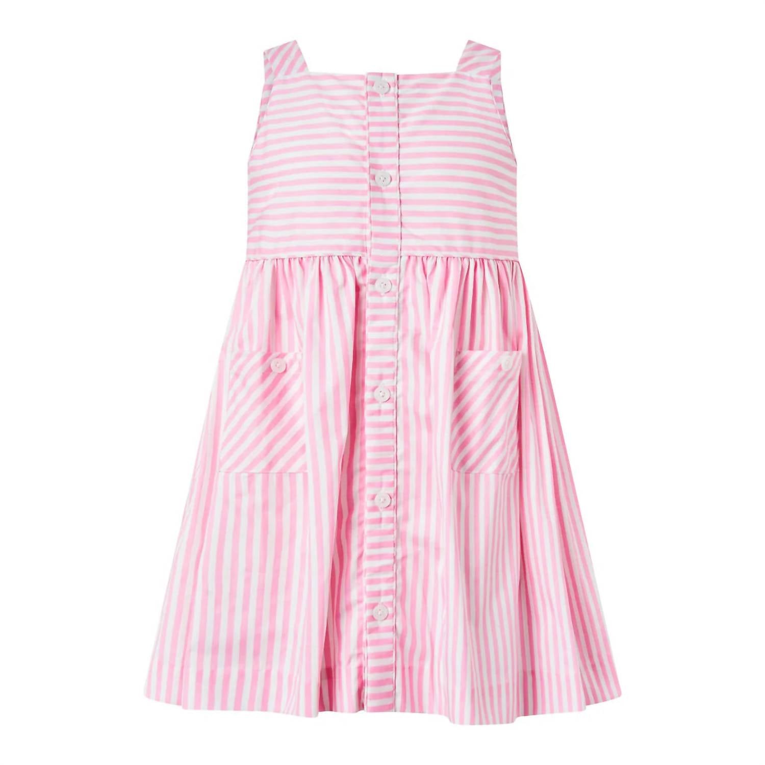 Rachel Riley - Girl's Striped Button Front Sun Dress