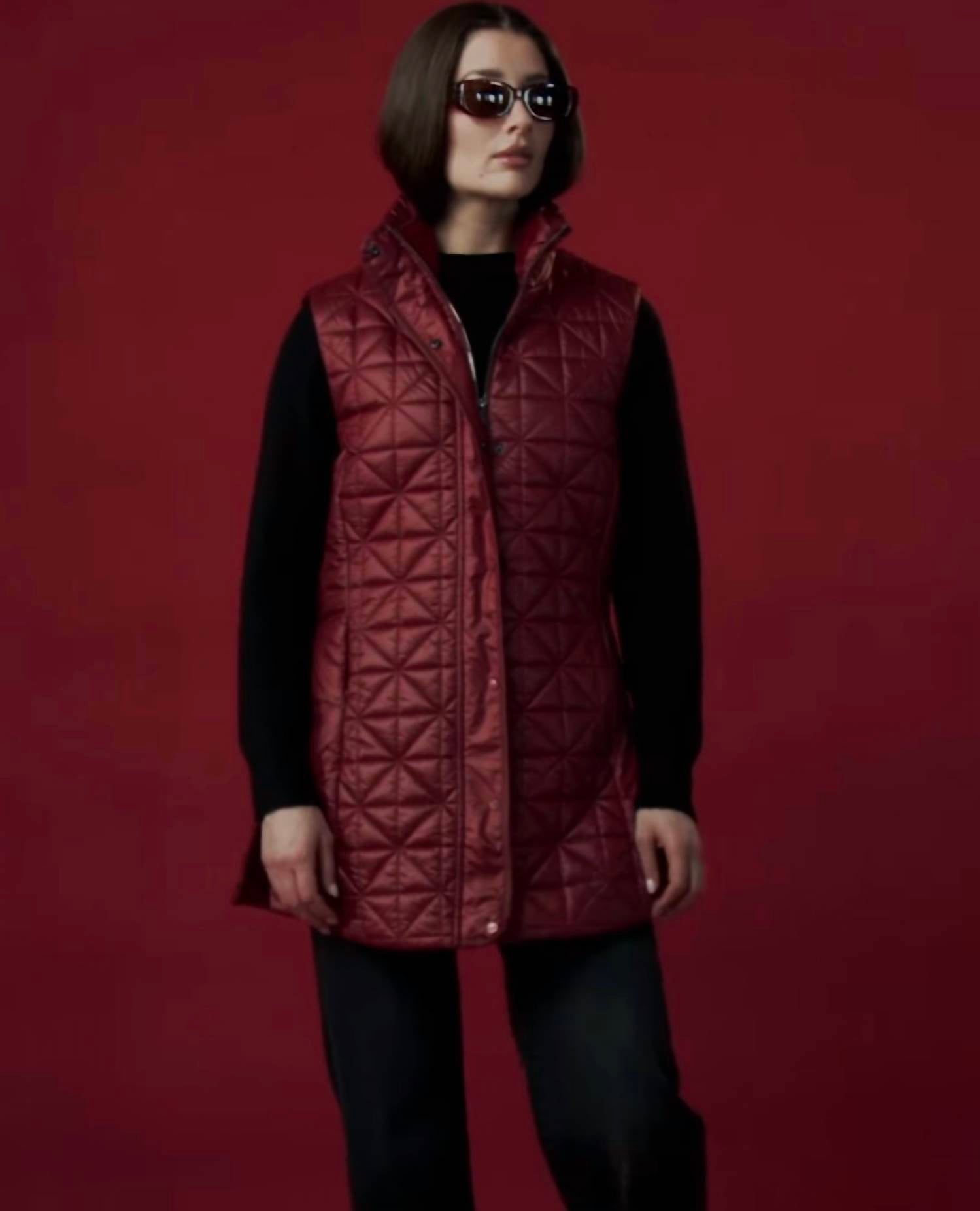 Renuar - Sleeveless Quilted Vest Jacket