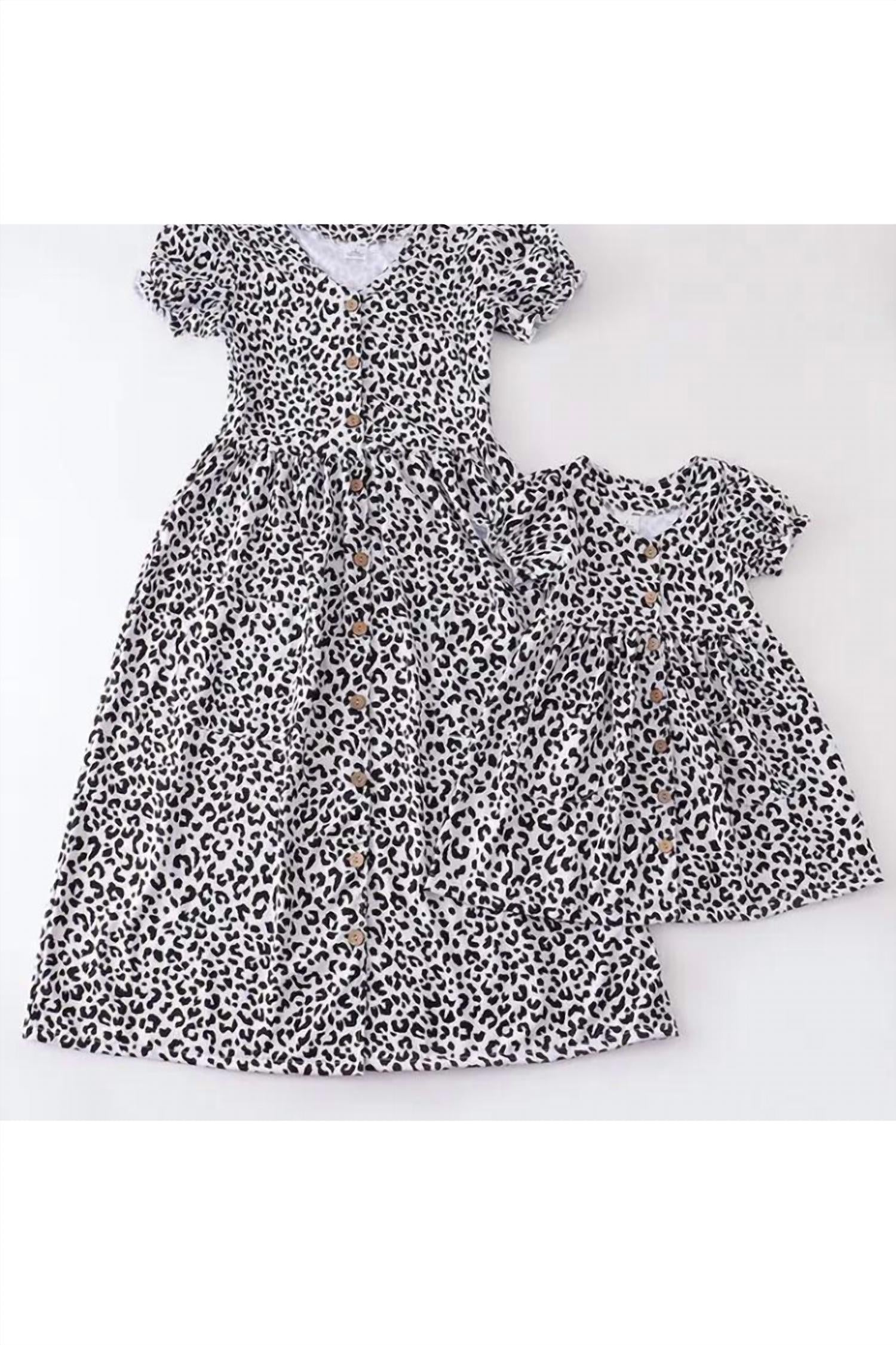 Honeydew - Girl's Leopard Print Dress Mommy & Me