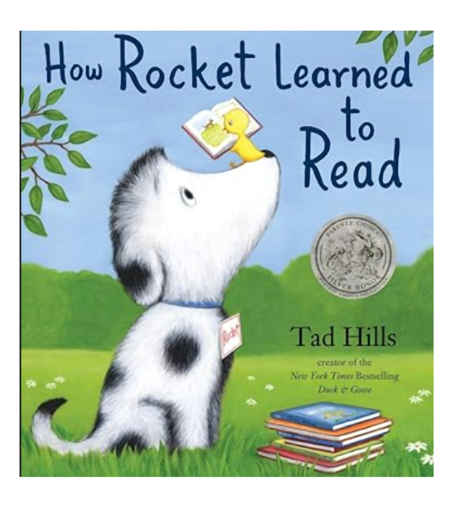 Books To Bed Boy's How Rocket Learned To Read Pajama And Book Set in blue - kids' sleepwear - detail view