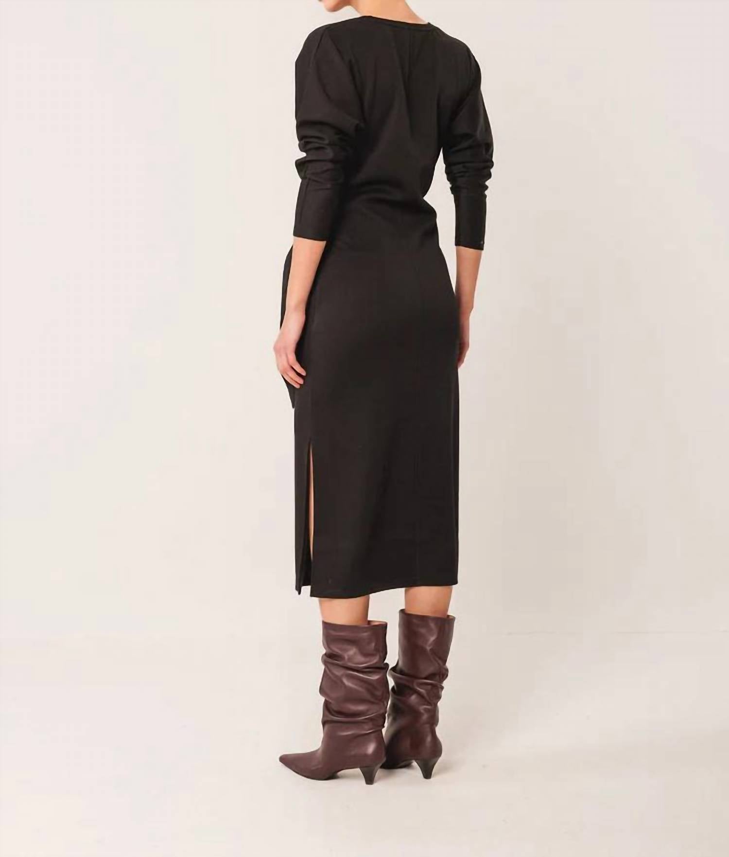 Indi & Cold - Women's Knotted Knit Dress