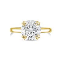 Diana M Jewels - 4.00 Ct Round-cut Lab-grown Diamond Solitaire Ring In Split Claw Setting