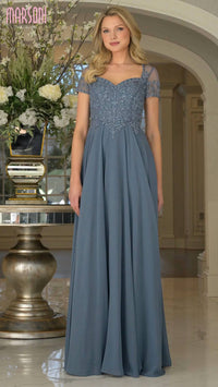Marsoni By Colors - Intricate Lace Embroidery Romantic Dress