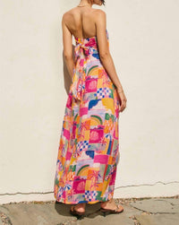 Dress Forum - Strapless Tie Back Maxi Dress