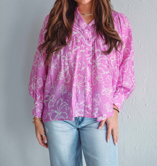 Ee:Some - Nadia Floral Button Down Blouse