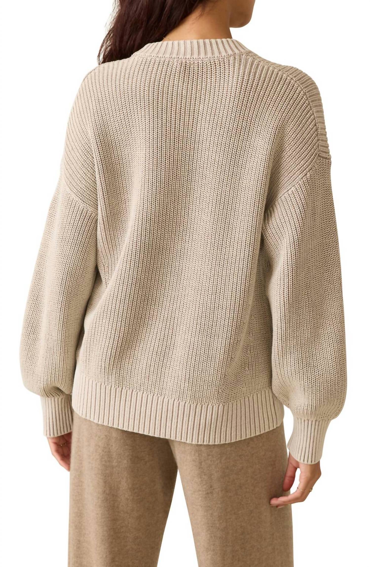 Faherty - Women's Sunwashed Cotton Fisherman Henley Sweater