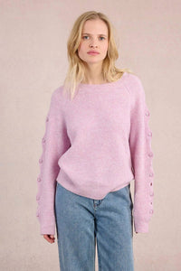 Molly Bracken - Rosebud Petal Crewneck Knit Sweater