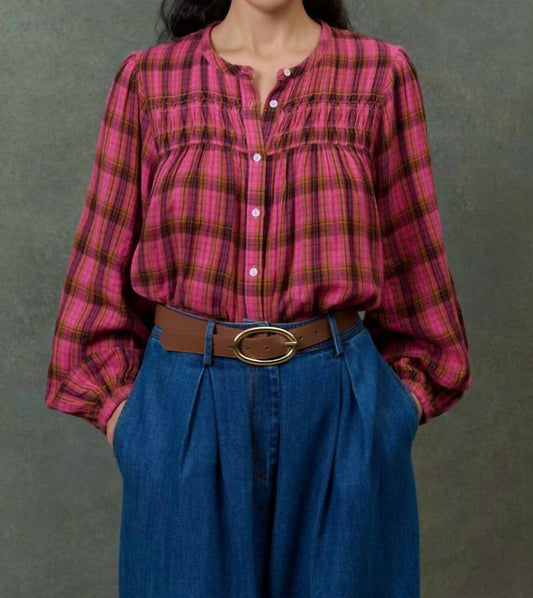 Louise Misha - Plaid Button Down Blouse