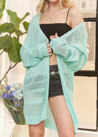 ADORA Susie Cardigan in mint - women's cardigan