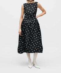 Stine Goya - Quilted Dots Voluminous Midi Dress