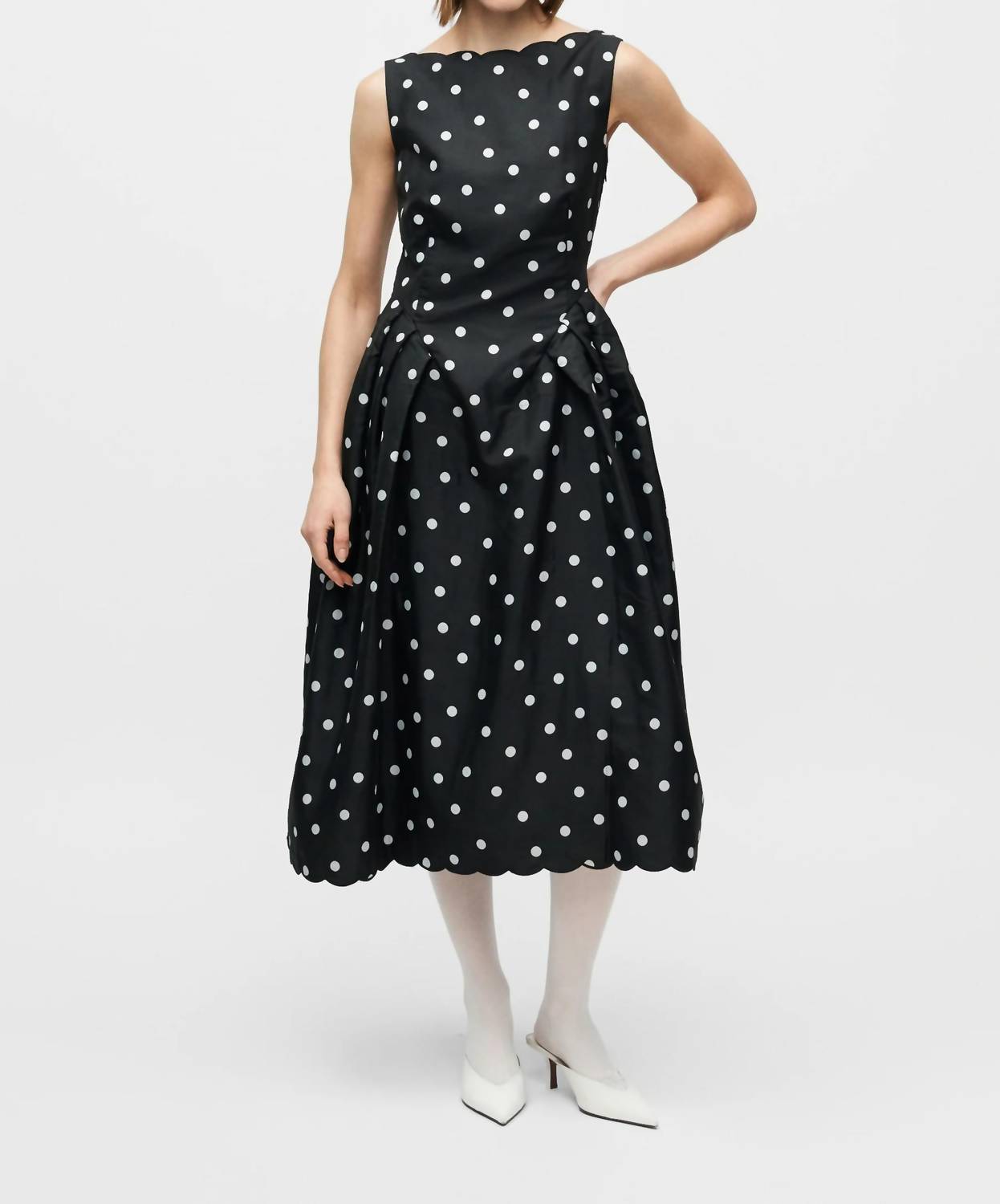 Stine Goya - Quilted Dots Voluminous Midi Dress