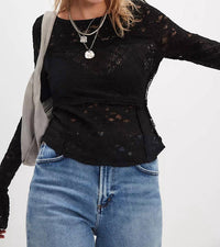 Free People - Lace Layering Long Sleeve Top
