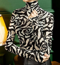 Vividlux - Sheer Turtleneck Tops