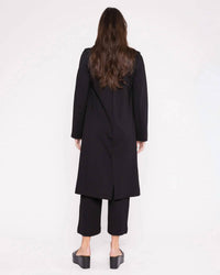 RIPLEY RADER Ponte Knit Smoking Jacket in black - women's jacket - detail view