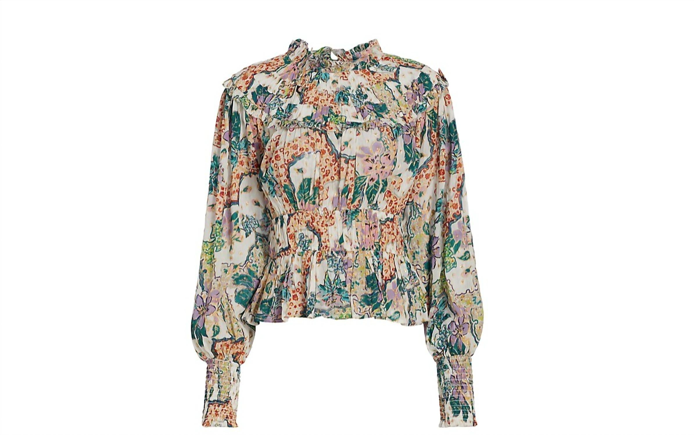 Francesca Metallic Floral Top