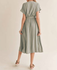 Sadie & Sage - Botanical Wrap Midi Dress