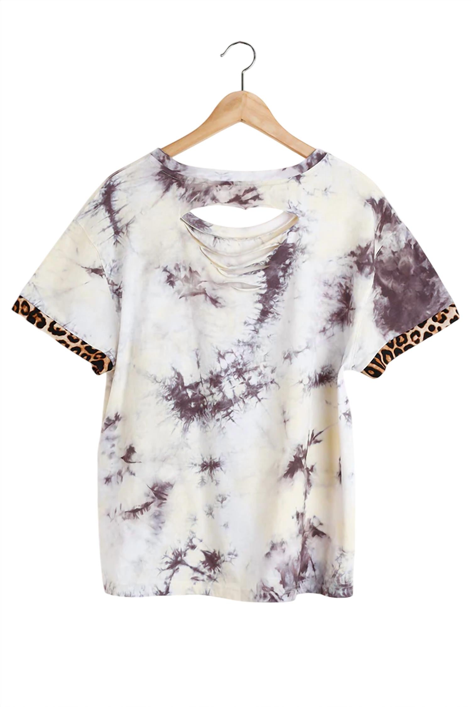 Umgee - Tie Dye & Leopard Top