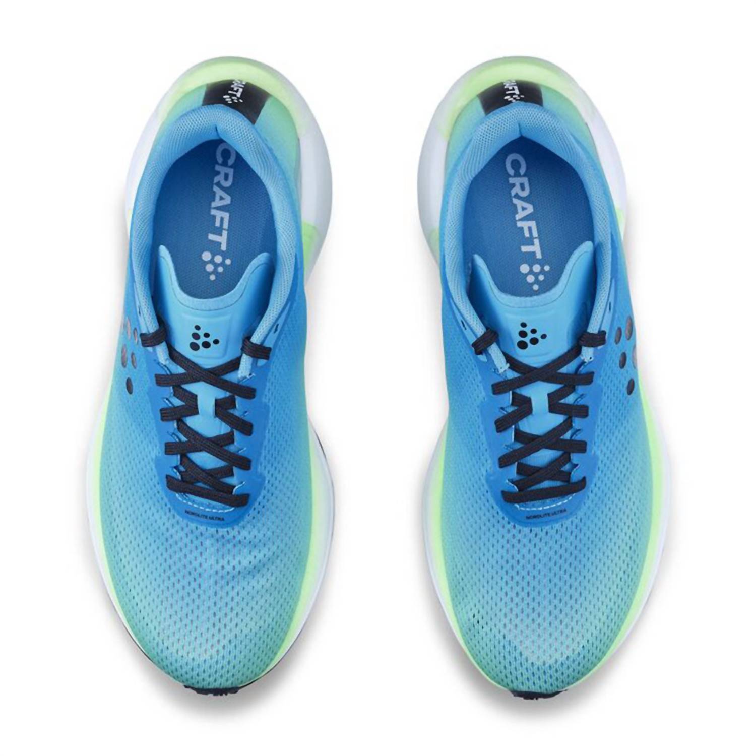 Craft Men's Nordlite Ultra Running Shoes in gem neon green gradient - men's shoe - alternate view