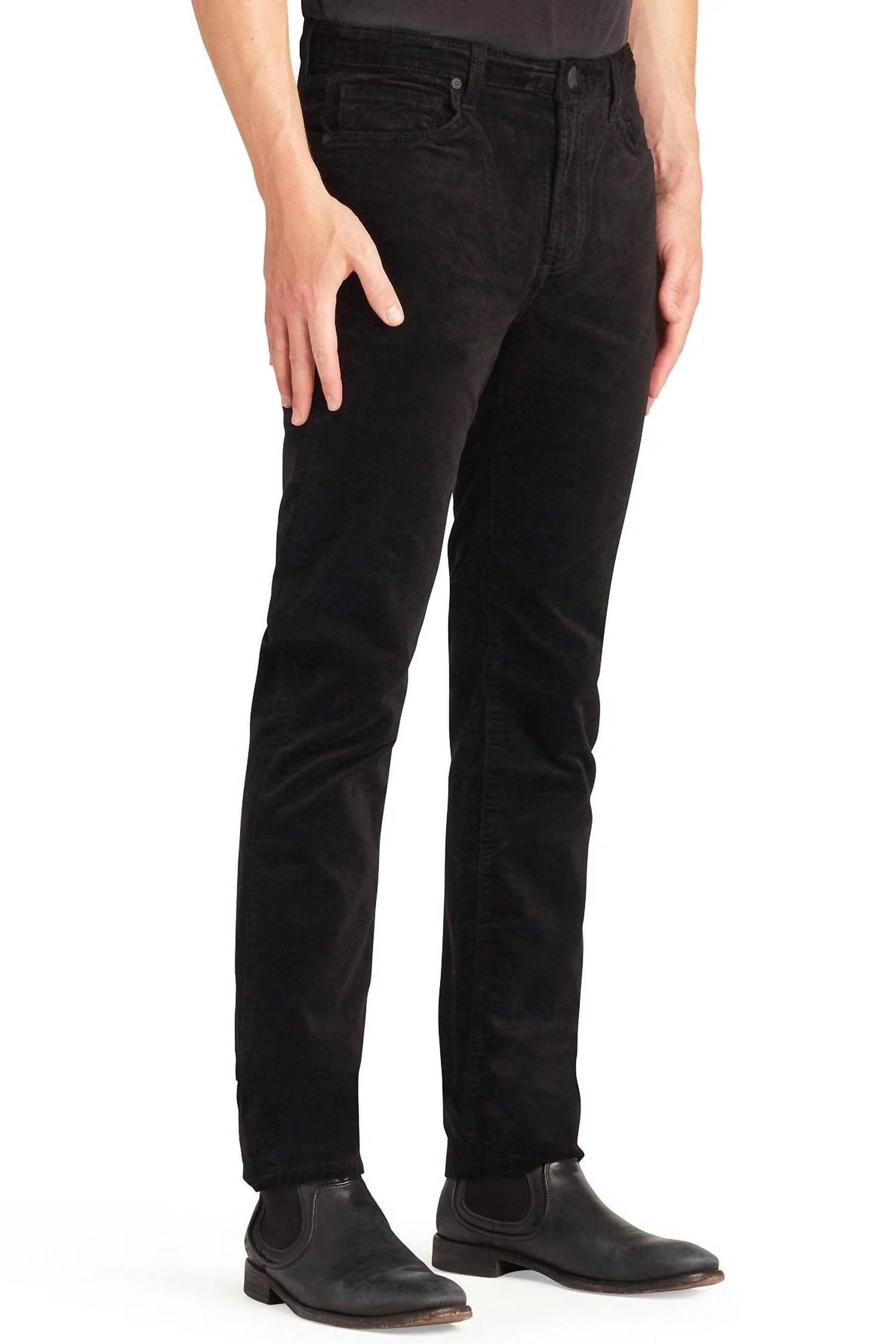 Monfrere Brando Velvet Slim-fit Jeans in velvet noir - men's jeans - detail view