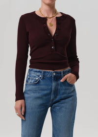 Citizens Of Humanity - Varra Henley Long Sleeve Top