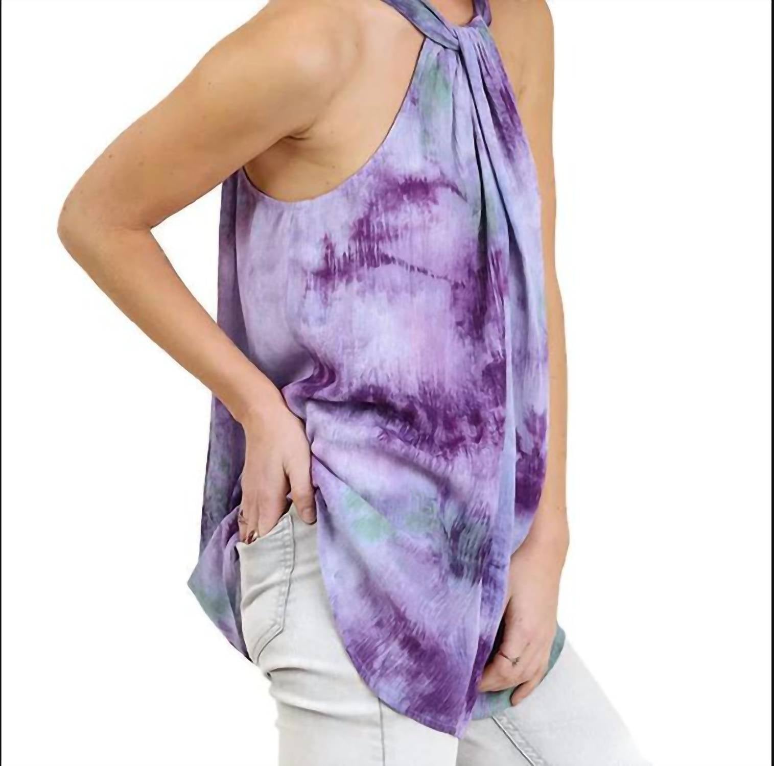 Umgee - Tie Dye Halter Tunic Top