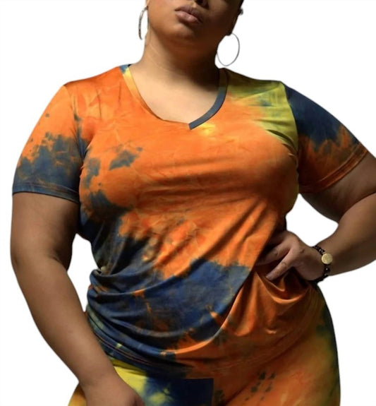 Daisy - Tie Dye V-Neck Short Set