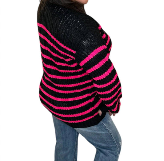 Chaser - Vibe Stripe Cardigan Sweater