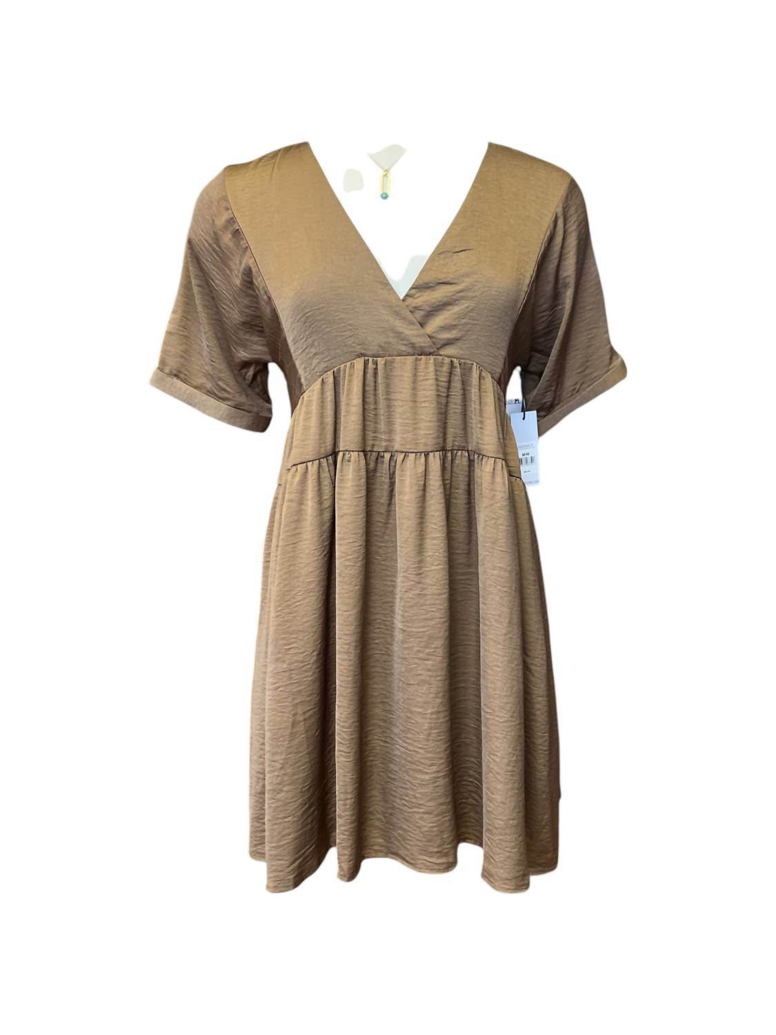 Dex - Women's Short Sleeve V Neck Mini Dress