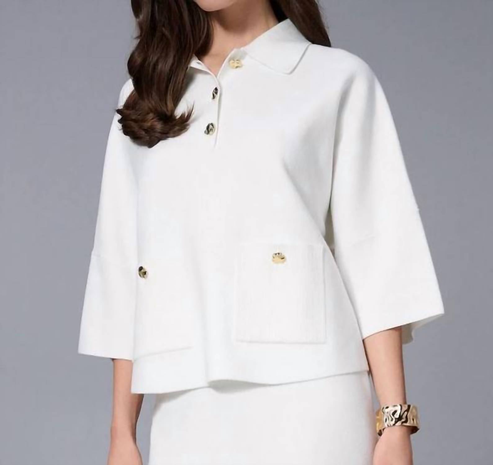 Joseph Ribkoff - Sweater Knit Boxy Pullover Top