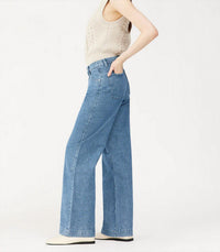 DL1961 - Women's Zoie Wide Leg Jeans in mid laser - women's jeans - alternate view