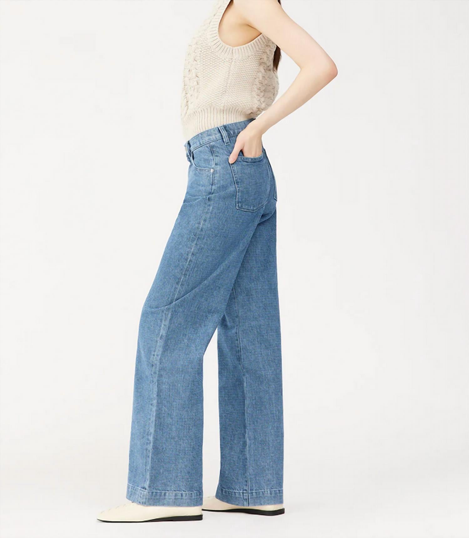 DL1961 - Women's Zoie Wide Leg Jeans in mid laser - women's jeans - alternate view