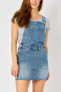 Judy Blue - Women's Dottie Raw Hem Overall Skirt