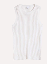 Minnie Rose - Viscose Ribbed Pointelle Tank