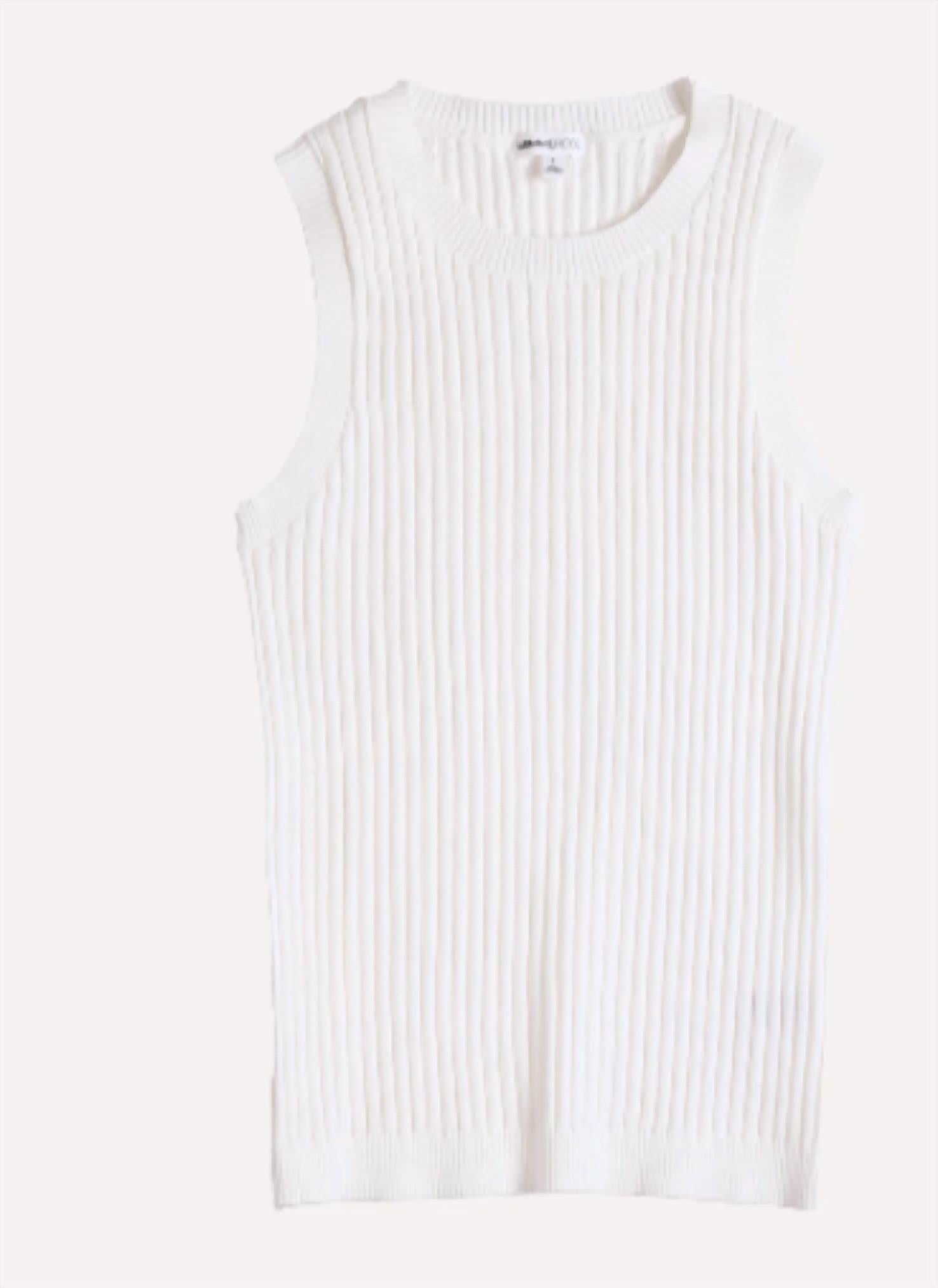 Minnie Rose - Viscose Ribbed Pointelle Tank
