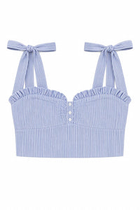 Katie J Nyc - Tween Mason Tie Shoulder Top