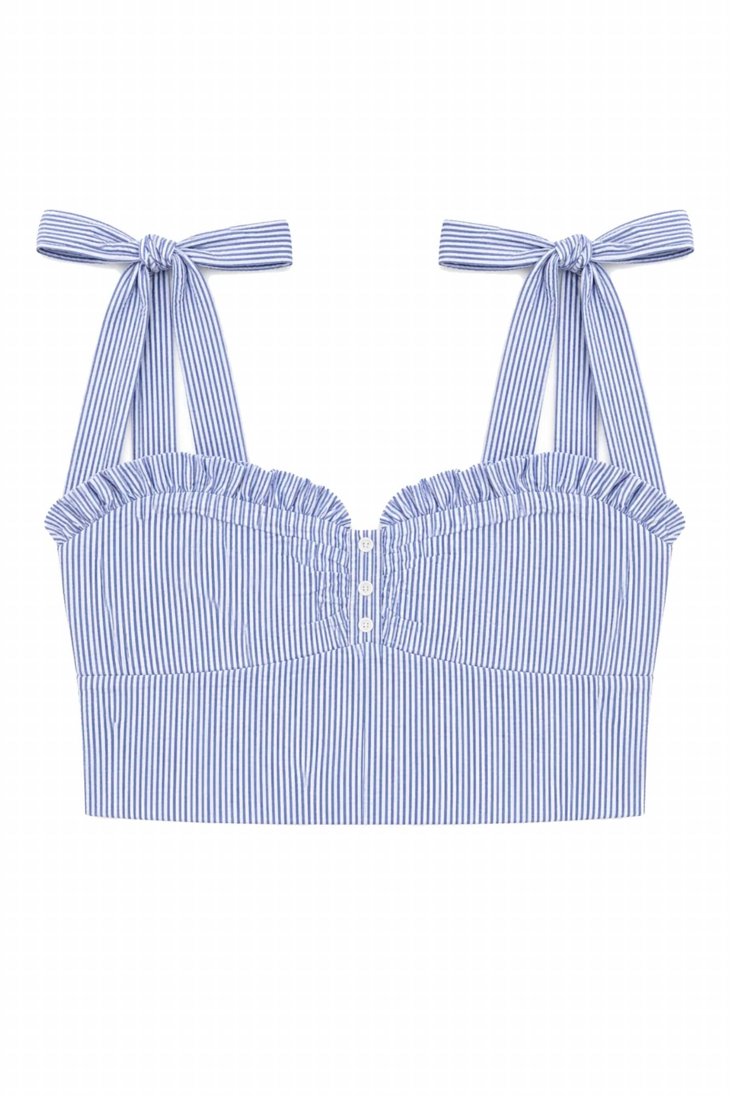Katie J Nyc - Tween Mason Tie Shoulder Top