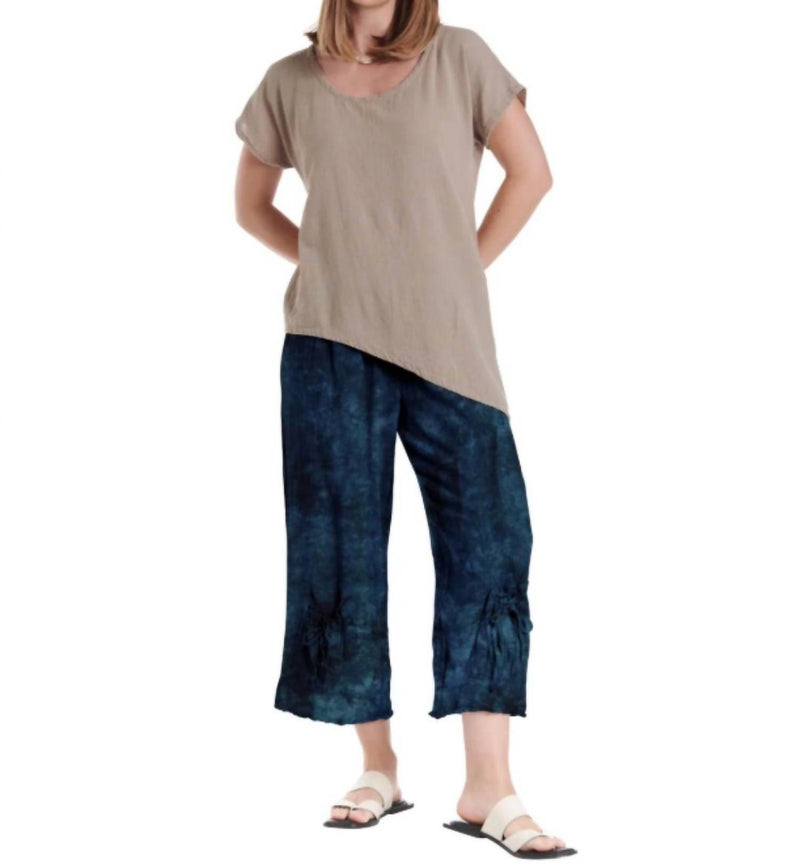 Oh My Gauze! Beth Short Capri in washed sapphire - women's pants