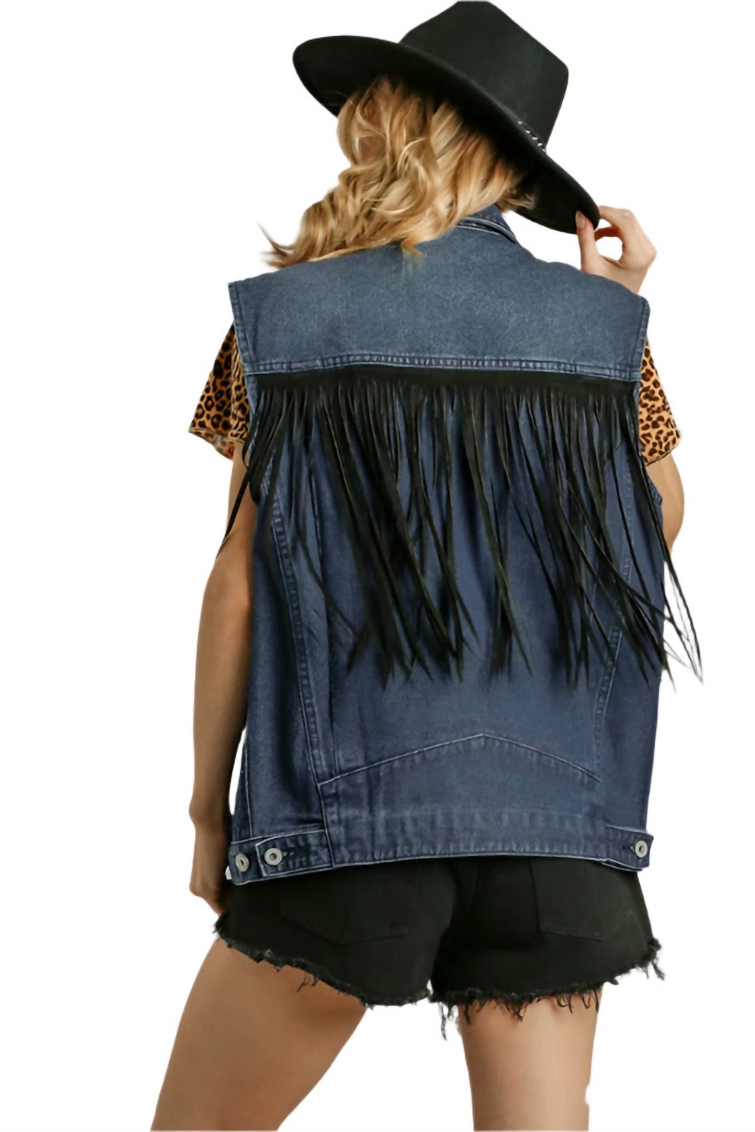 Umgee - Fringe Denim Vest