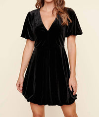 Sugarlips - Dakota Velvet Volume Hem Mini Dress